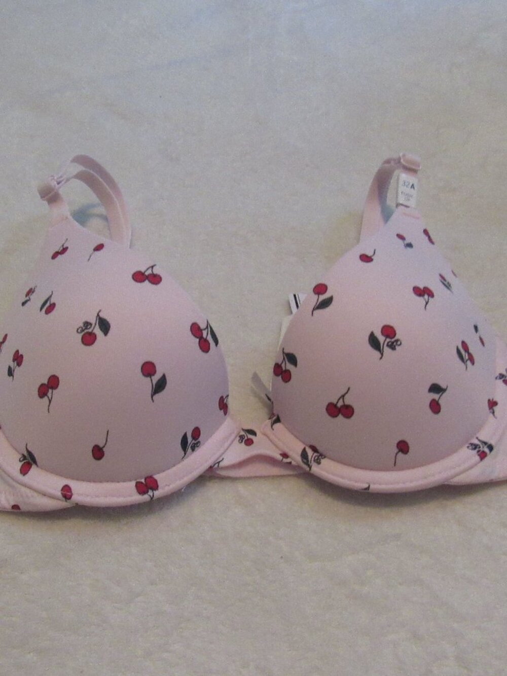 Victoria's Secret PINK Pink Cherries 32A Push Up NWT